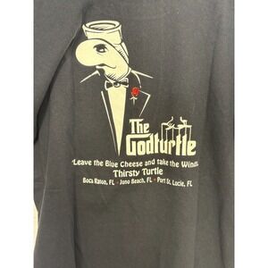 The Godturtle Parody Graphic T-Shirt Mens Black Large Vintage 90s Anvil